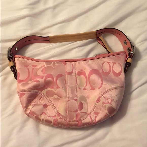 small pink coach purse